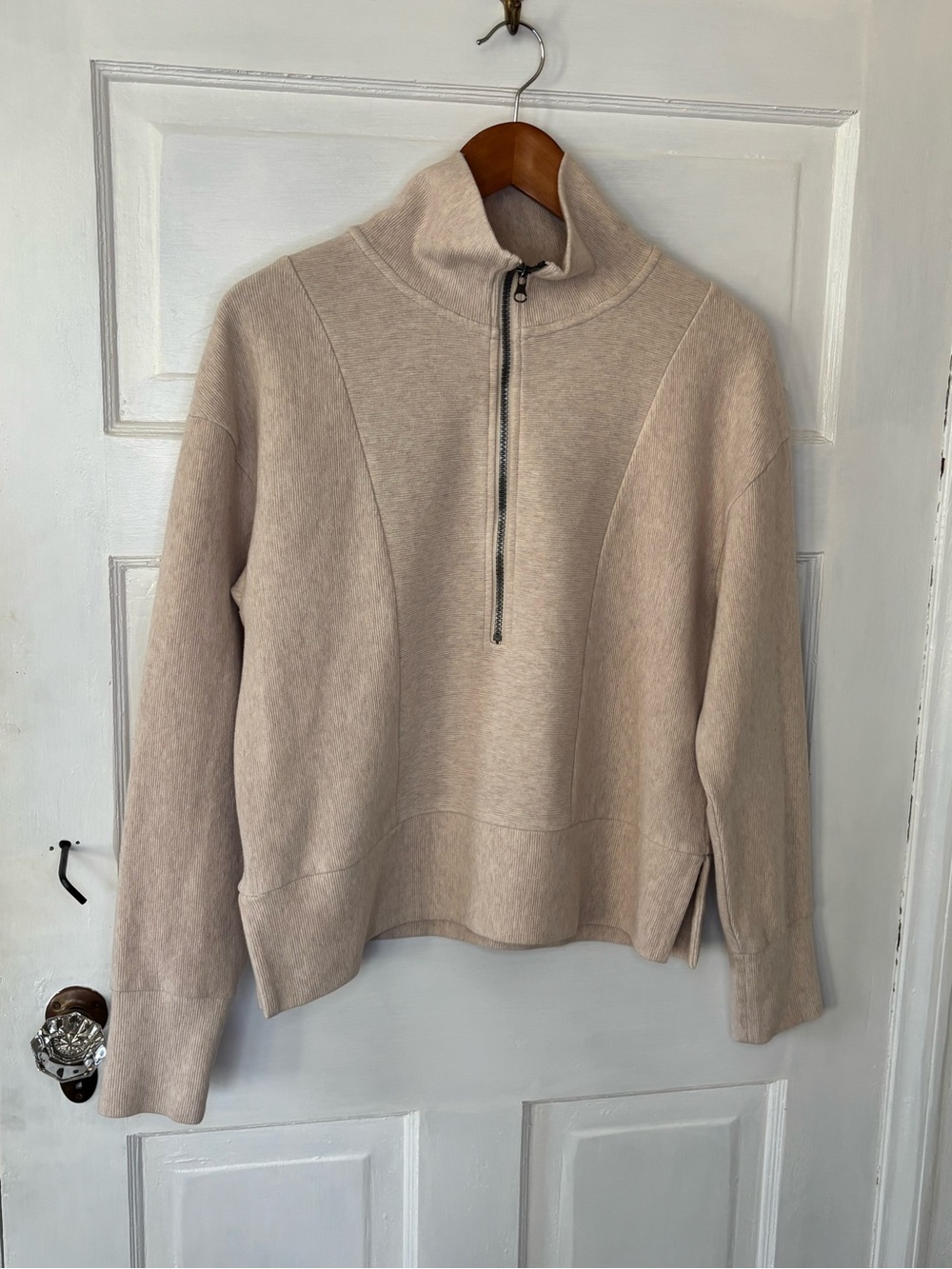 Te Verde Light Pink Half-Zip Sweater